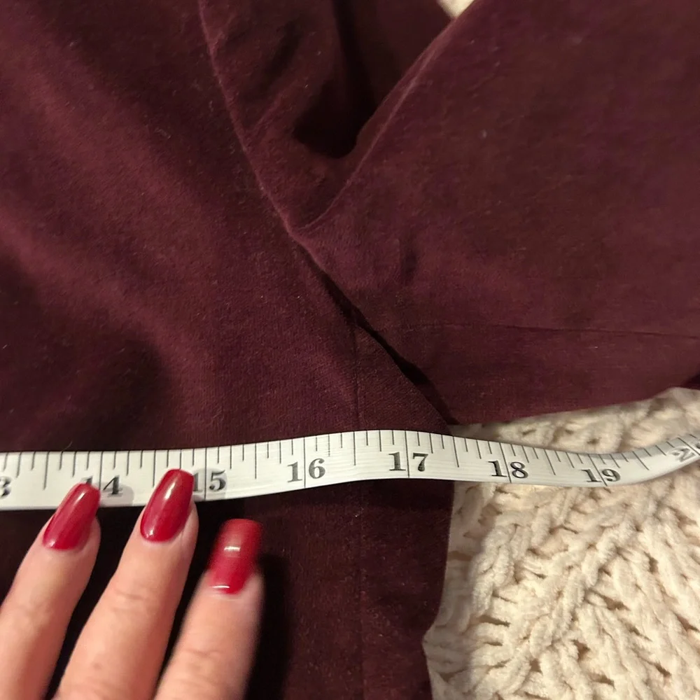 Banana Republic Velvet Blazer Deep Burgundy with Elbow Patches 🆕 - Picture 9 of 11